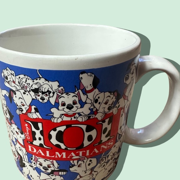 Vintage Disney Applause 101 Dalmations Coffee Cup All Over Dogs Puppies Graphic - Picture 3 of 7
